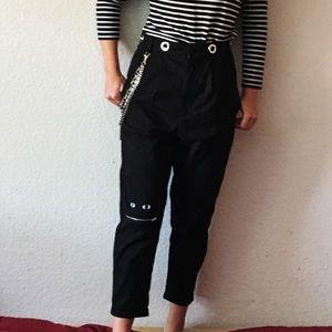 Lazy Oaf “Zip Your Mouth Trousers” with Chain ⛓